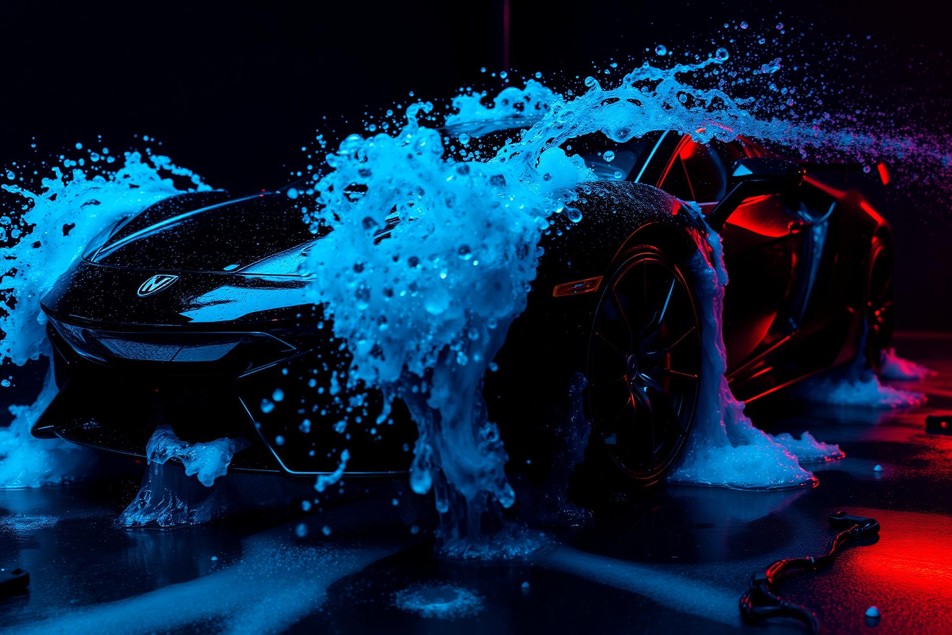 Luxury car foam wash